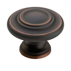 Amerock BP1586-2-ORB Three-Ring Oversized Knob 1-3 4-Inch Diameter, Oil Rubbed Bronze by Amerock