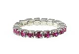Toe Ring - T3 - Crystal Band ~ Fuchsia