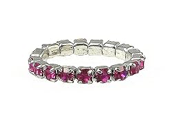 Toe Ring - T3 - Crystal Band ~ Fuchsia