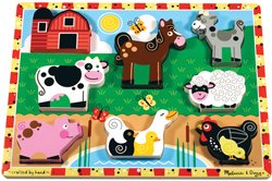 Childrens Toyshop  Toys : Melissa & Doug Farm - Chunky Puzzle