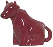 Stoneware Pottery Plum Sitting Cow Creamer 6"L 5"H, 6oz Set of 2