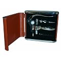 Sefama International - 105491 -Naturel - Coffret  en Inox  + 3 Accessoires: Tire-Bouchon + Bouchon + M�che