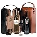 Royce Leather 622-BLACK-6 Double Wine Presentation Case - Black