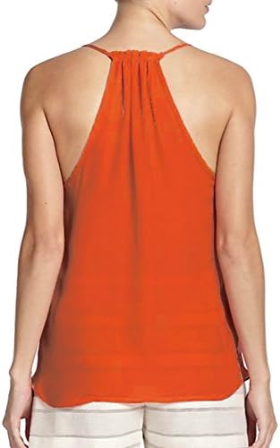 RAMY BROOK Womens Olivia Pleated Sleeveless Silk Tank Top Orange Sz XS 190620F