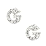G by GUESS Silver Toned Crystal Pave G Earrings
