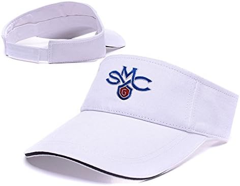 DEBANG Saint Mary's College of California Logo Adjustable Visor Cap Embroidery Sun Hat Sports Visors White