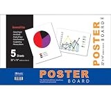 Bazic Poster Board, 22 x 14 Inches, White, 5 per Pack (Case of 48) (530-48)