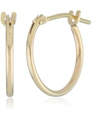 Kate & Lucy 10kt Gold 12mm Girls Hoop Earring Set