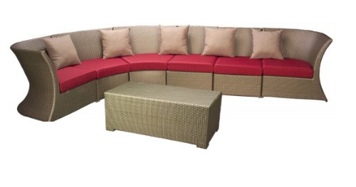 7tlg. Luxus Rattan Sitzgruppe Gartenmöbel Möbel Neu