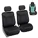 FH Group FB088102 Neosupreme Deluxe Quality Car Seat Cushions (Black) Front Set with Gift - Universal Fit for Cars Trucks and SUVs