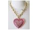 Barbie by Tarina Tarantino Lg. Heart Necklace - Pink