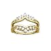 Gold Plated Sterling Silver 1/2 ct. Cubic Zirconia Ring Guard