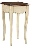 Marseilles Accent Table, 26"Hx14.5"W, ANT WHT ANT BRN