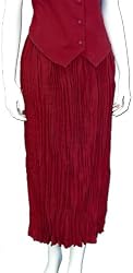 Long Broomstick Skirt, Red