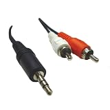 2 x RCA Male to 1 x 3.5mm Male - 6 feet - Adapts stereo headphone output to RCA to connect speakers / receiver to an iPod or MP3 player