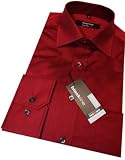 Eterna Blackline New Kent Kragen Rot Bi Color Chambray Stoff
