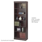 Safco WorkSpace Baby Bookcase Trim Kit, 24in W Mahogany