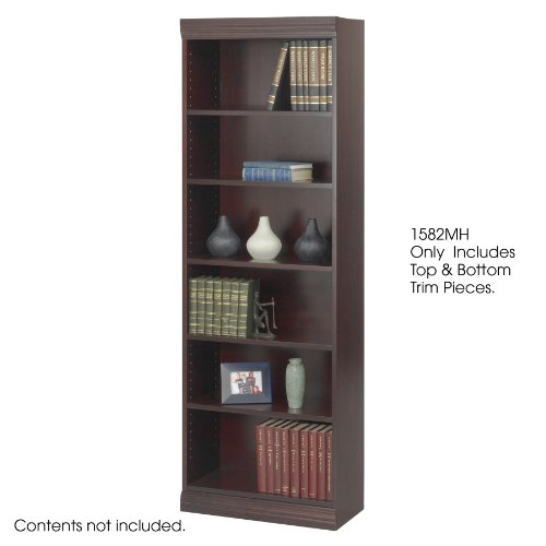 Safco WorkSpace Baby Bookcase Trim Kit, 24in W Mahogany