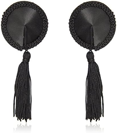 Skyjoy® Women's Sexy Nipple Covers Tassel Pasties Bra Lingerie (black#1)