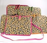Jazzd Vinyl Leopard Print iPad Case with Shoulder Strap