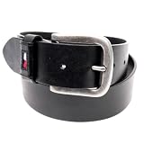 Tommy Hilfiger Black Leather Wide Buckle Belt