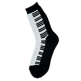 Women's Piano Keyboard Trouser Socks by Foot Traffic