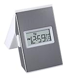 ツイストメタルLCDアラームクロック グレー R-CD701MAL-10 2570036