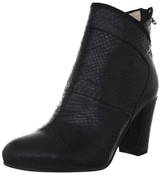 Sofie Schnoor snakeskin ancle boot S127C, Damen Fashion Halbstiefel & Stiefeletten, Schwarz (black), EU 38