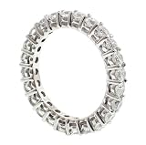 2.60 CT TW Shared Prong 100% Natural Diamond Eternity Wedding Band in 14k White Gold