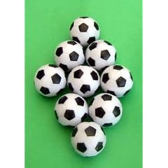9 Kickerb�lle schwarz/weiss im Fussball_Design