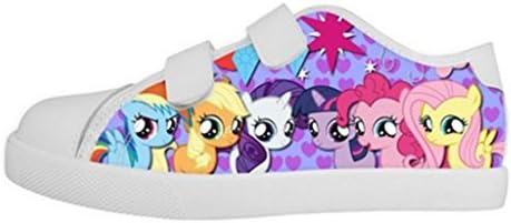 Shoestime Custom My Little Pony Velcro Low Top Canvas Shoes for Girl