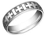 Benchmark Mens 6mm Comfort Fit Celtic Wedding Band in 10K White Gold (Lifetime Guarantee)