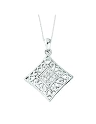 Sterling Silver CZ I Love You All Year Long 18in Necklace. Metal Weight- 5.03g.