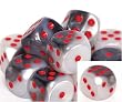 Gemini 16mm d6 Black-White w/red Pipped Dice