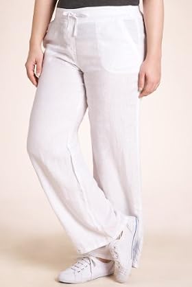Pure Linen Drawstring Beach Trousers