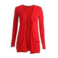 Womens Long Sleeve Boyfriend Pocket Cardigan