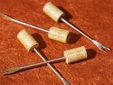 Resin Wine Cork Cocktail Picks -Set of 4