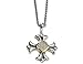 Celtic Cross Diamond Pendant 1/10 Carat (ctw) in Sterling Silver with 14K Accents