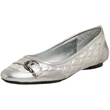 Bandolino Womens Leisa Flat,Silver,5.5 M