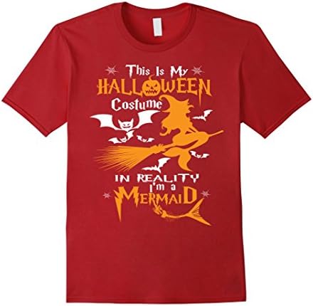 Men's Mermaid Halloween Large Cranberry