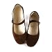 Samt-Ballerina CHINA FLAT braun