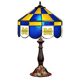 Stained Glass Table Lamp 22 University of Michigan Wolverines