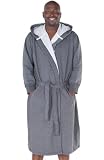 Men's Sweatshirt Style Hooded Cotton Bathrobe, Sizes Small to 4XL