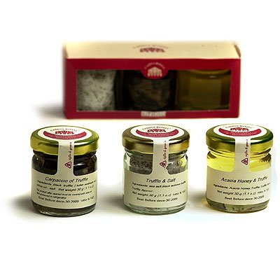 Casina Rossa Truffles Trio Pack: Black Truffles Carpaccio- Salt - Accacia Honey - 3 x 1... by Honey