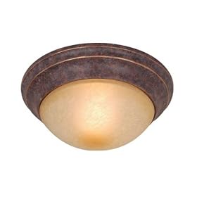 Mont-Blanc-AZ - 1 Light Flush Mount Ceiling Lighting Fixture - Aztec Bronze - B2771 by Vaxcel USA Lighting