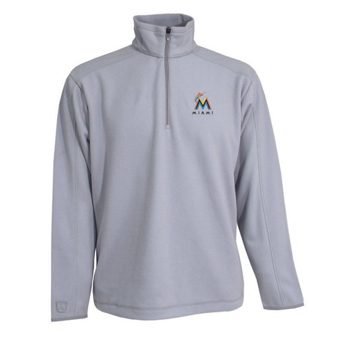 Miami Marlins Frost Polar Fleece Pullover (Grey) - X-Large