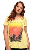 Torrid Plus Size Yellow Palm Tree Sunset Photo Burnout Tee