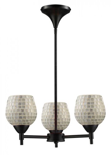 ELK Lighting 10154/3DR-SLV 3 Light Celina Chandelier