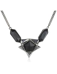 Sam Edelman Large Pave Stone Frontal Necklace, 16"+2"