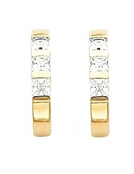 Pair of 18K Yellow Gold Diamond Earrings - 1.00 Ct. -- LIFETIME WARRANTY